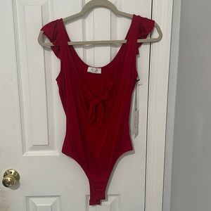 Red Tie Bodysuit